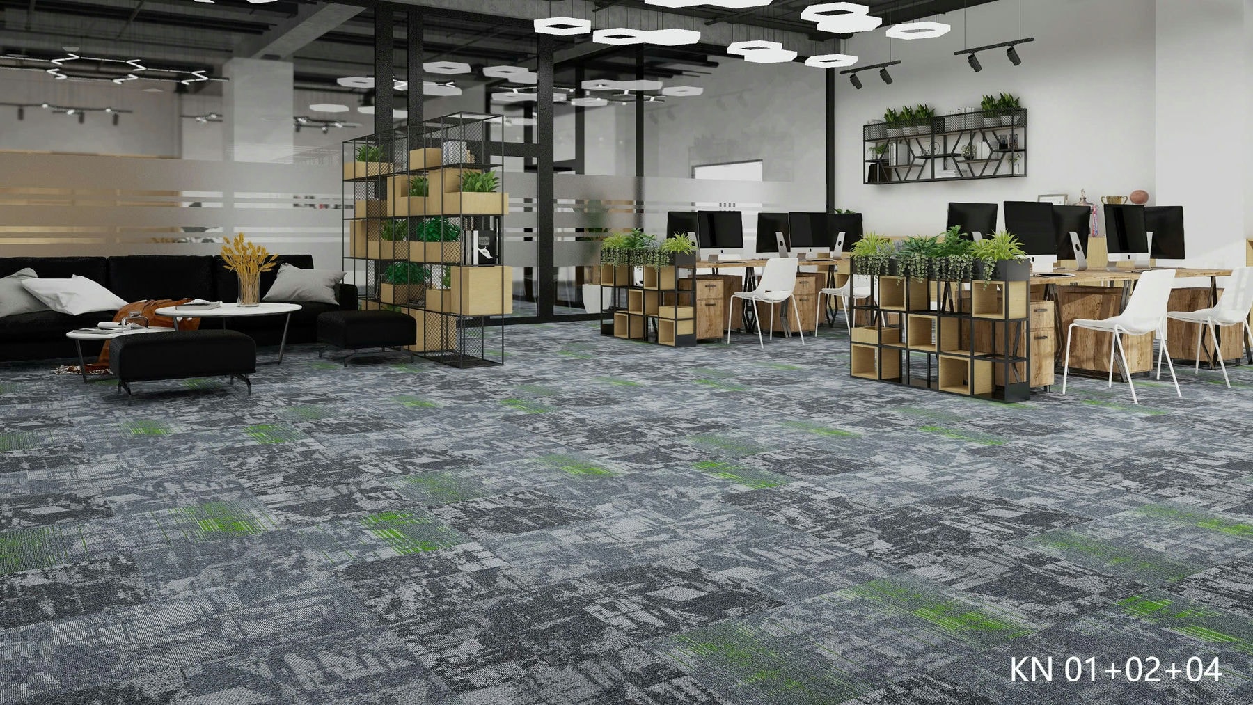 TH Commercial Carpet KN01 Carpet Tiles 02 04