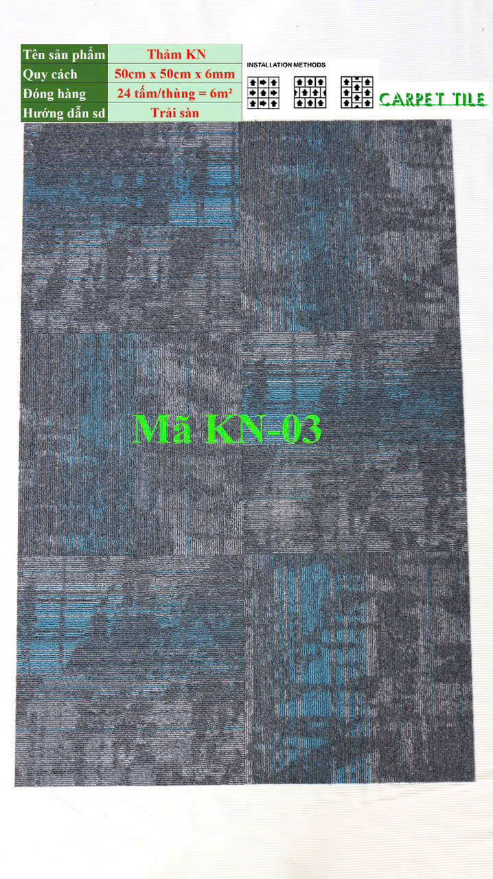 TH Commercial Carpet KN03 Carpet Tiles