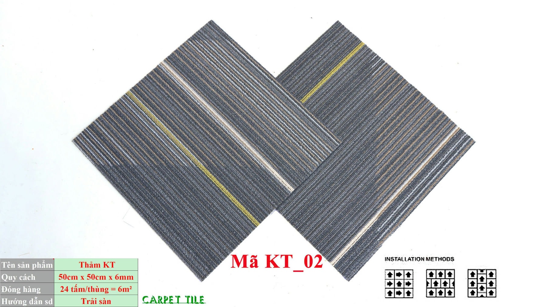 TH Commercial Carpet KT02 Carpet Tiles H2