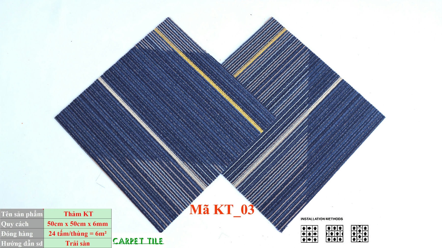 TH Commercial Carpet KT03 Carpet Tiles H2
