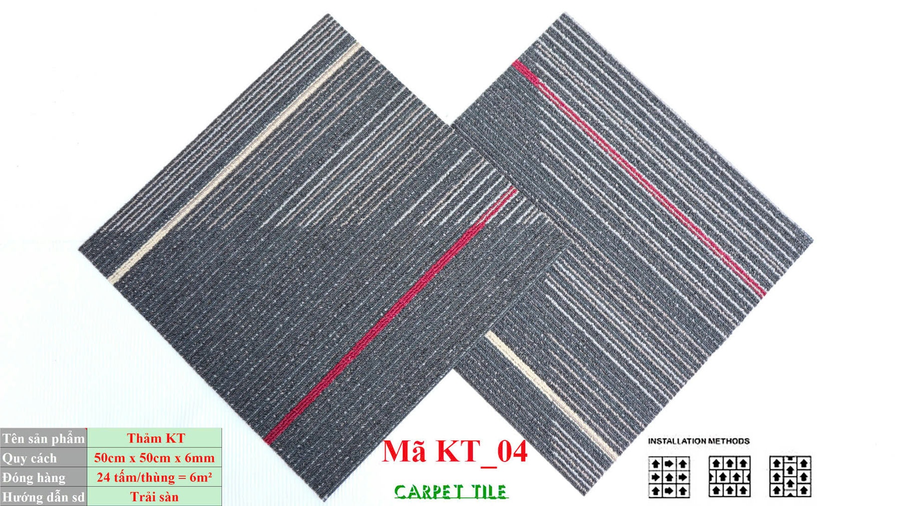 TH Commercial Carpet KT04 Carpet Tiles H2