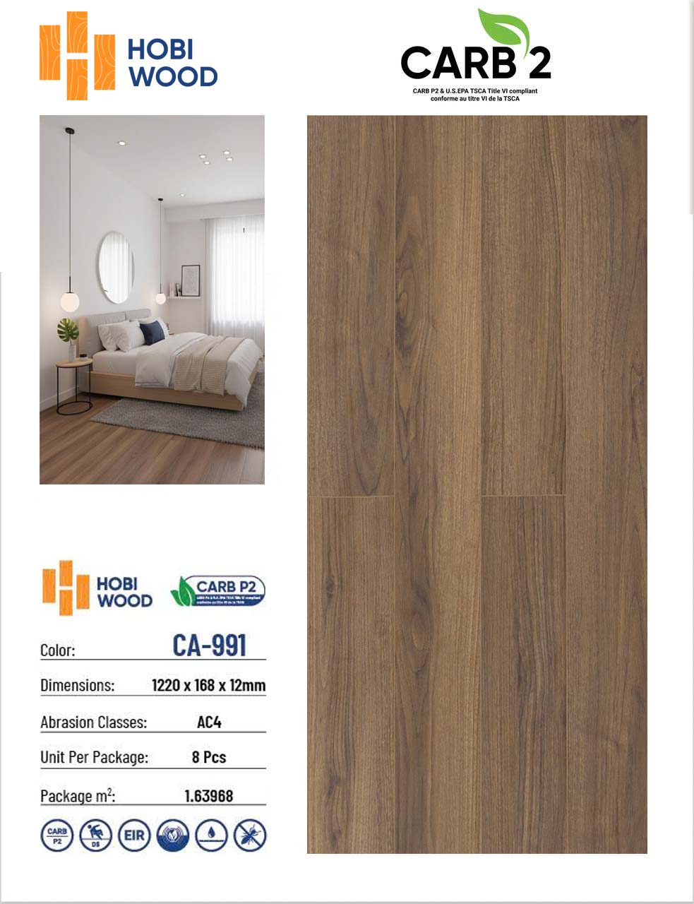 Hobi Carb CA991 12mm Laminate Flooring 1