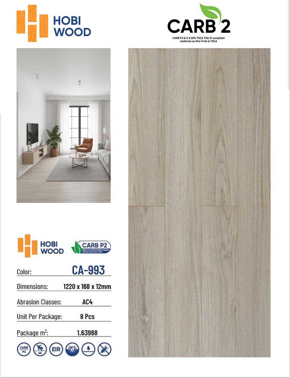Hobi Carb CA993 12mm Laminate Flooring 1