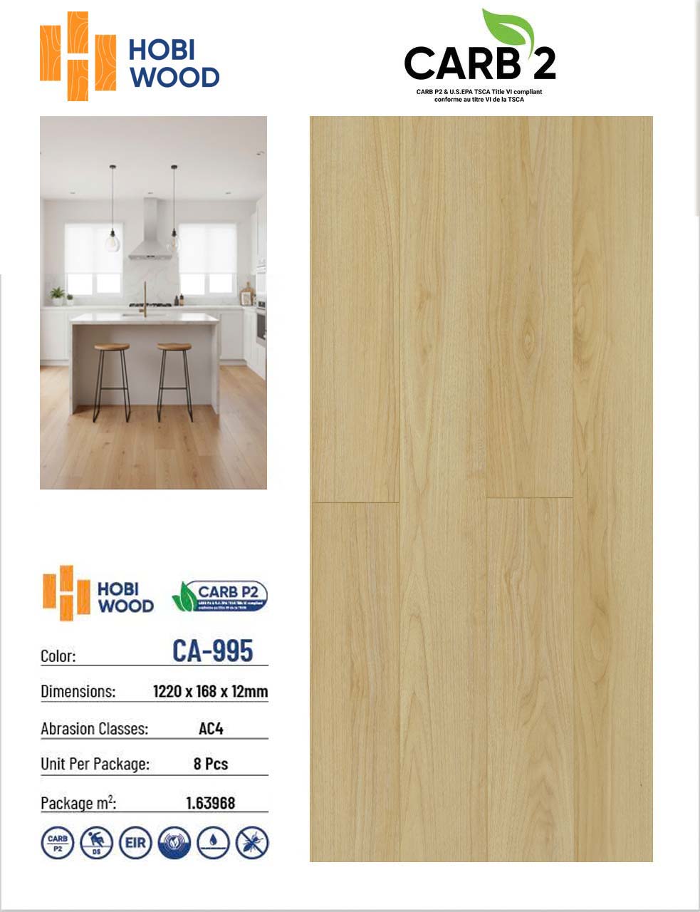 Hobi Carb CA995 12mm Laminate Flooring 1