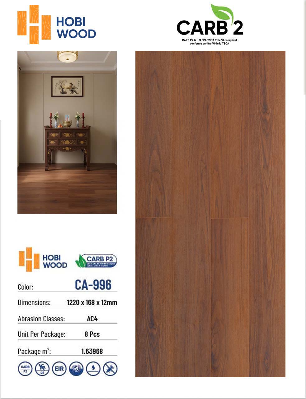 Hobi Carb CA996 12mm Laminate Flooring 1