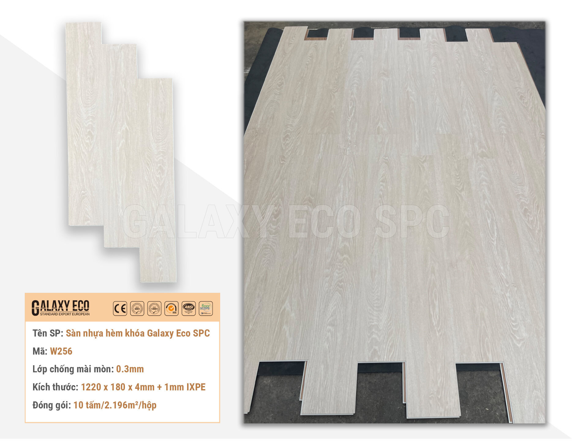 Galaxy Eco Premium W256 Click-lock Vinyl Flooring