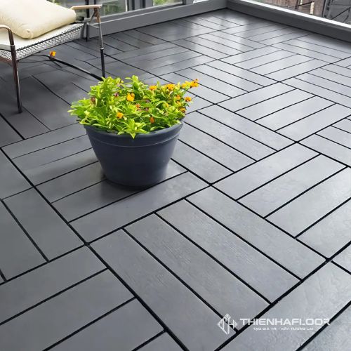 Charcoal Black Composite Deck Tile