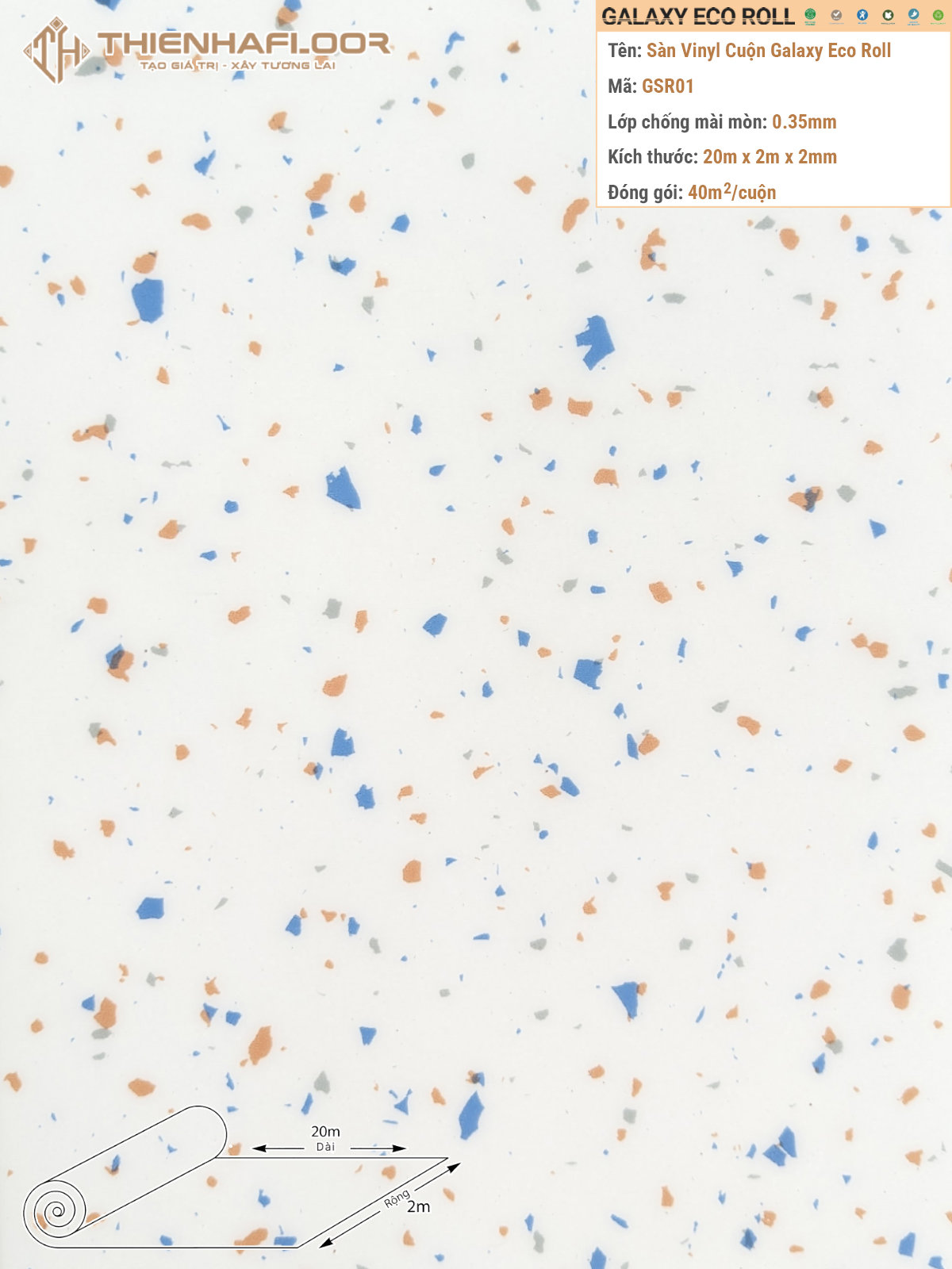 Galaxy Eco Roll GSR01 Residential Vinyl Flooring