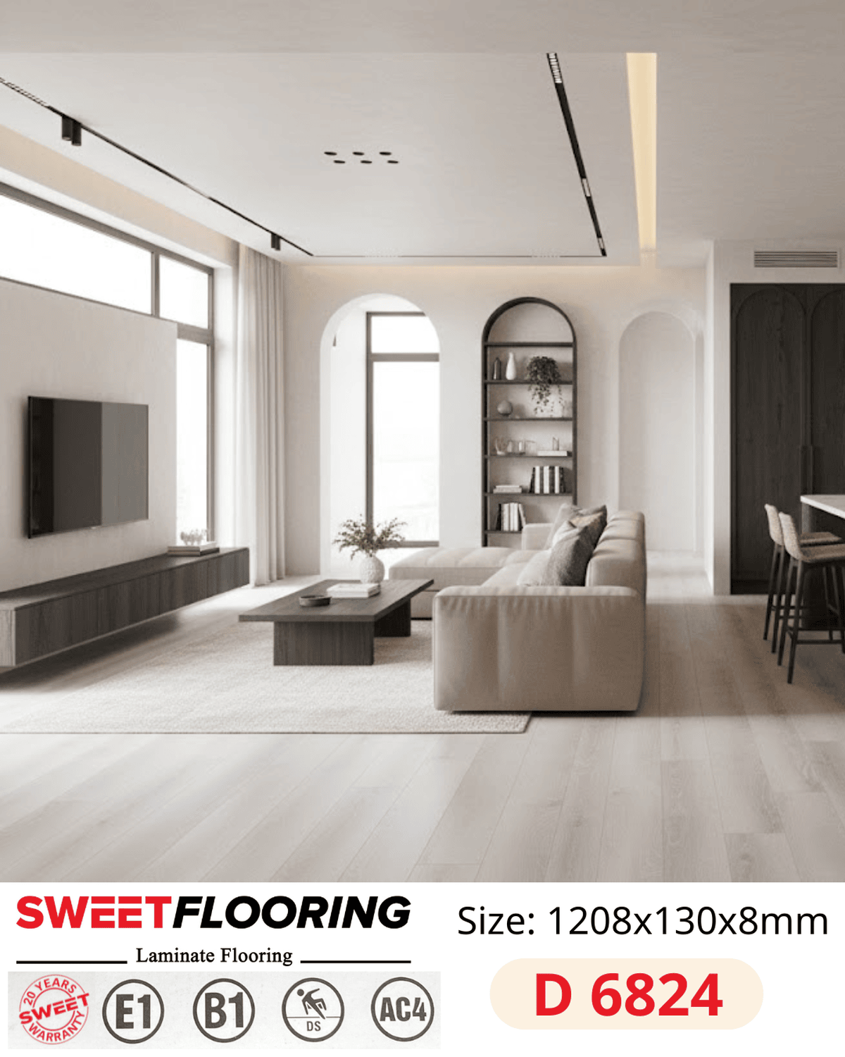 Sweet Flooring D6824 Laminate Flooring