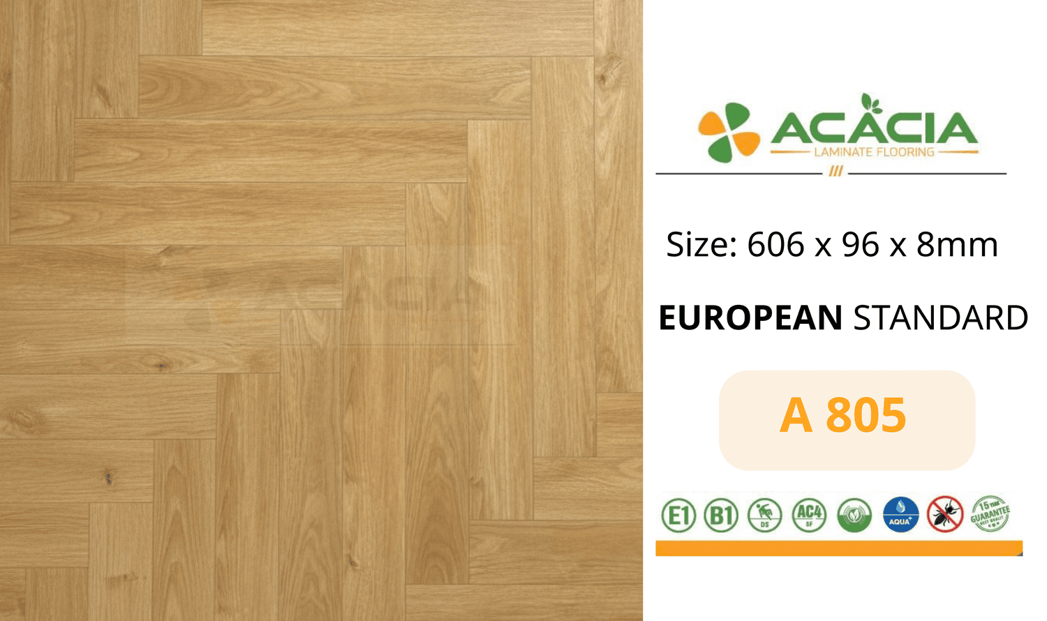 Sàn gỗ xương cá Acacia A805