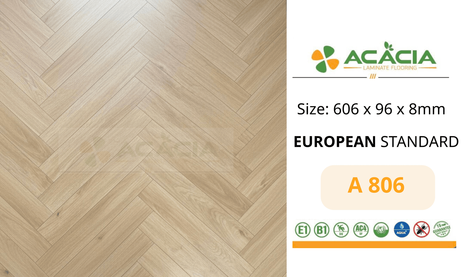 Acacia A806 Herringbone Laminate Flooring