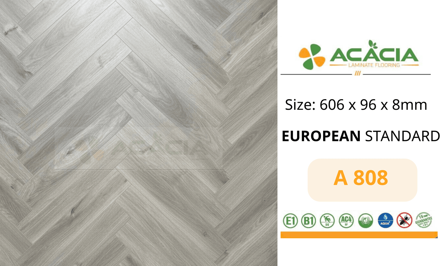 Acacia A808 Herringbone Laminate Flooring