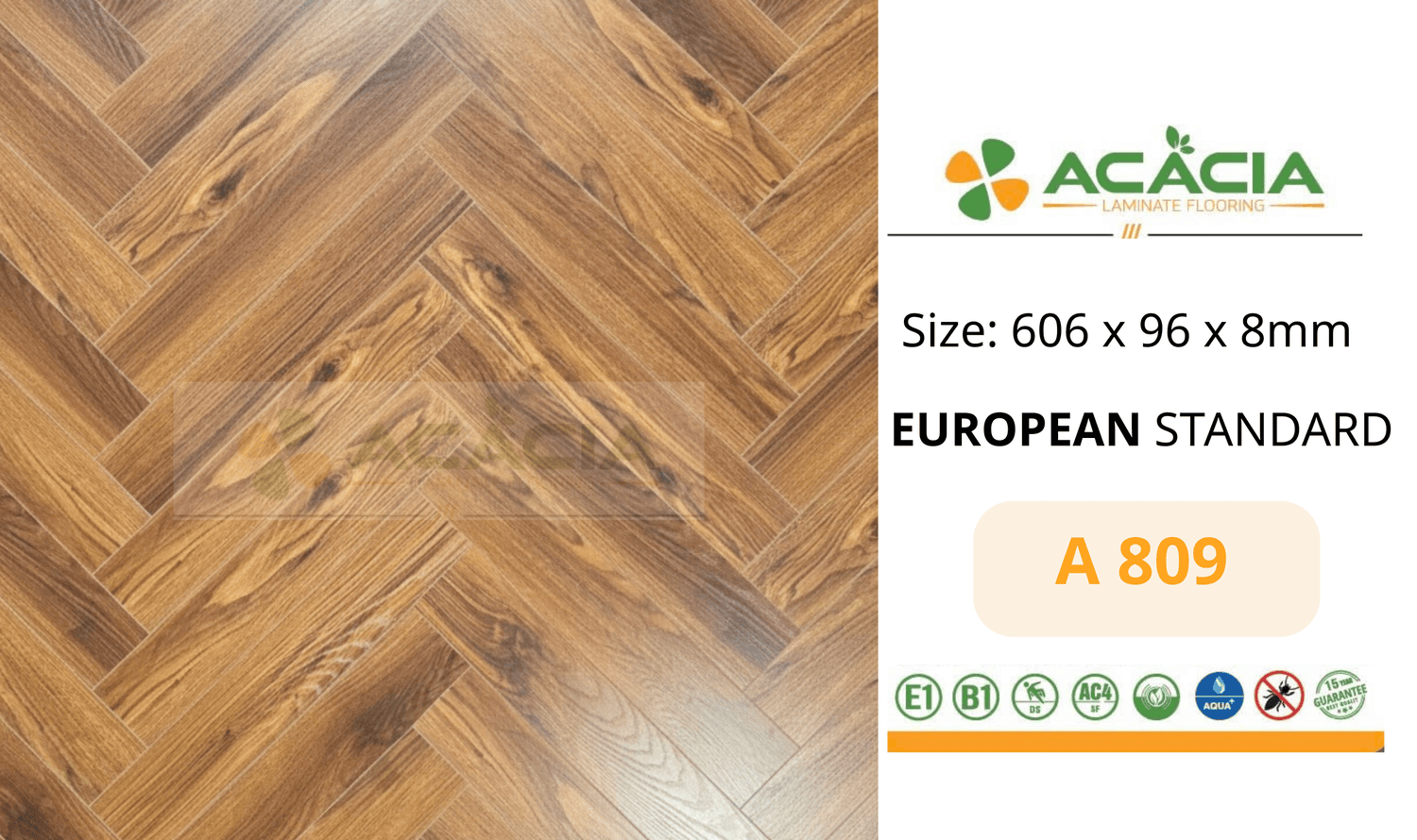 Acacia A809 Herringbone Laminate Flooring