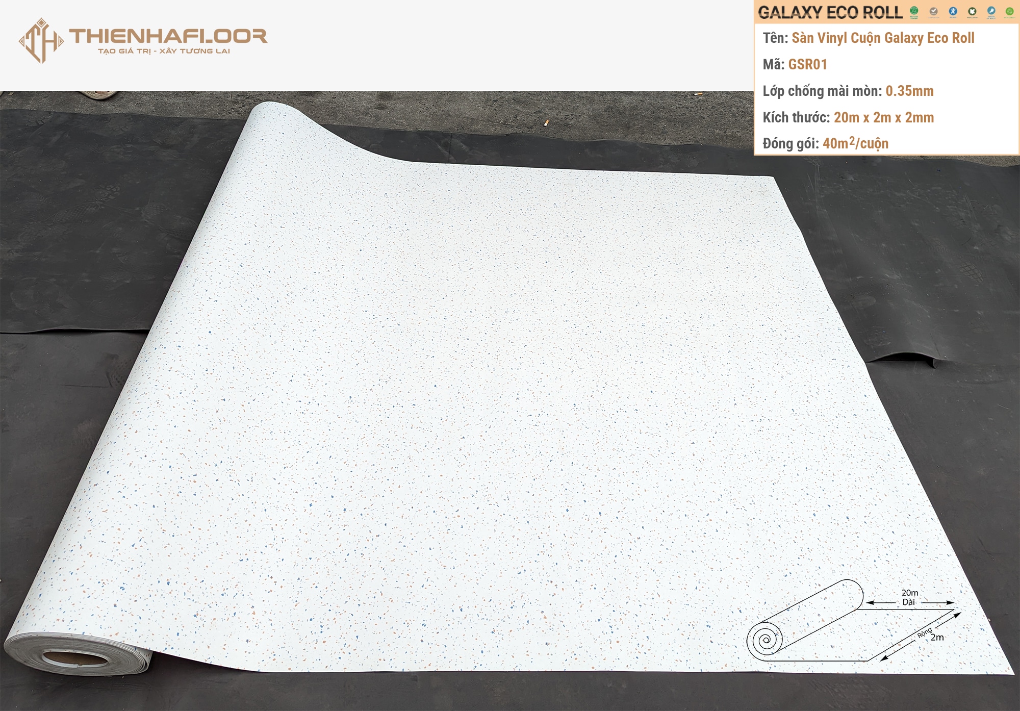 Galaxy Eco Roll GSR01 Residential Vinyl Flooring