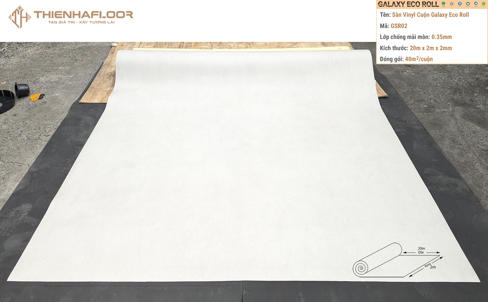 Actual photo of Galaxy Eco Roll GSR02 Residential Vinyl Flooring