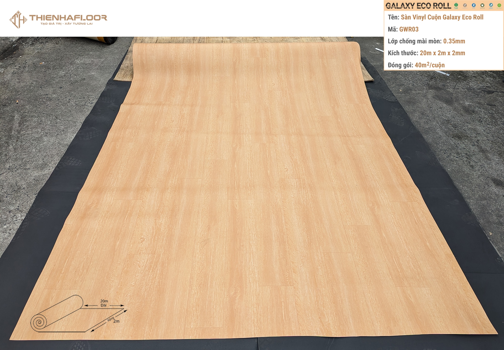Galaxy Eco Roll GWR03 Residential Vinyl Flooring actual photo Galaxy Eco Roll GWR03 Residential Vinyl Flooring actual photo