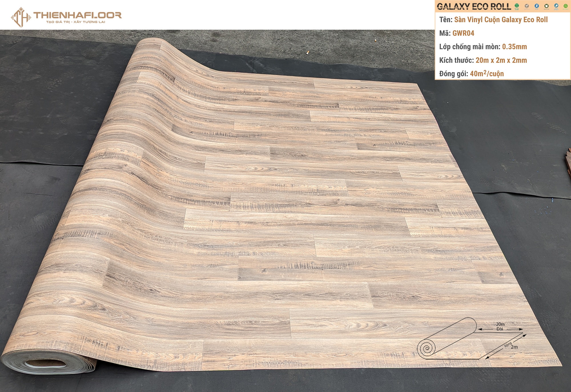 Galaxy Eco Roll GWR04 Vinyl Sheet Flooring