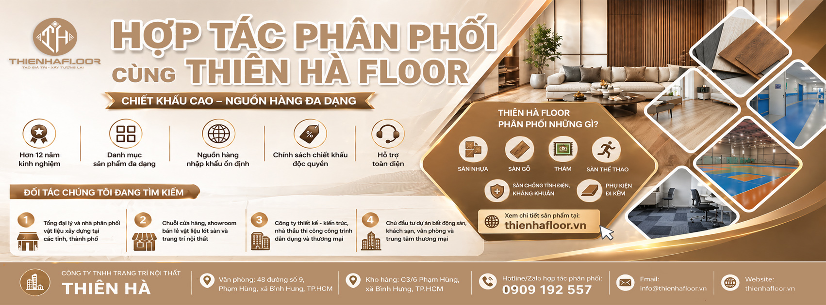 Tìm kiếm đối tác phân phối sàn nhựa, thảm, sàn y tế