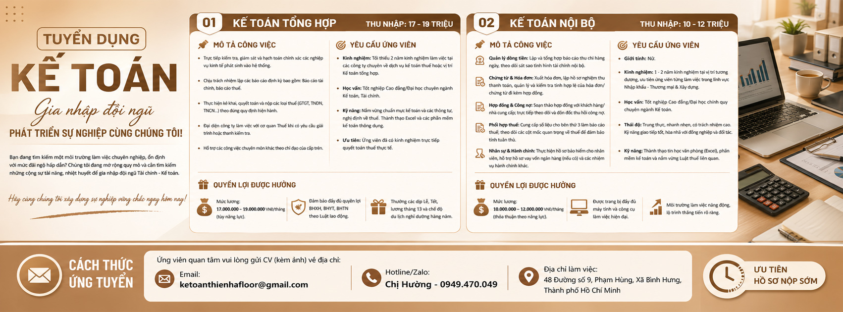 [RECRUITMENT] Thien Ha Floor IS LOOKING FOR TEAMMATES: GENERAL ACCOUNTANT & INTERNAL ACCOUNTANT FOR APRIL 2026