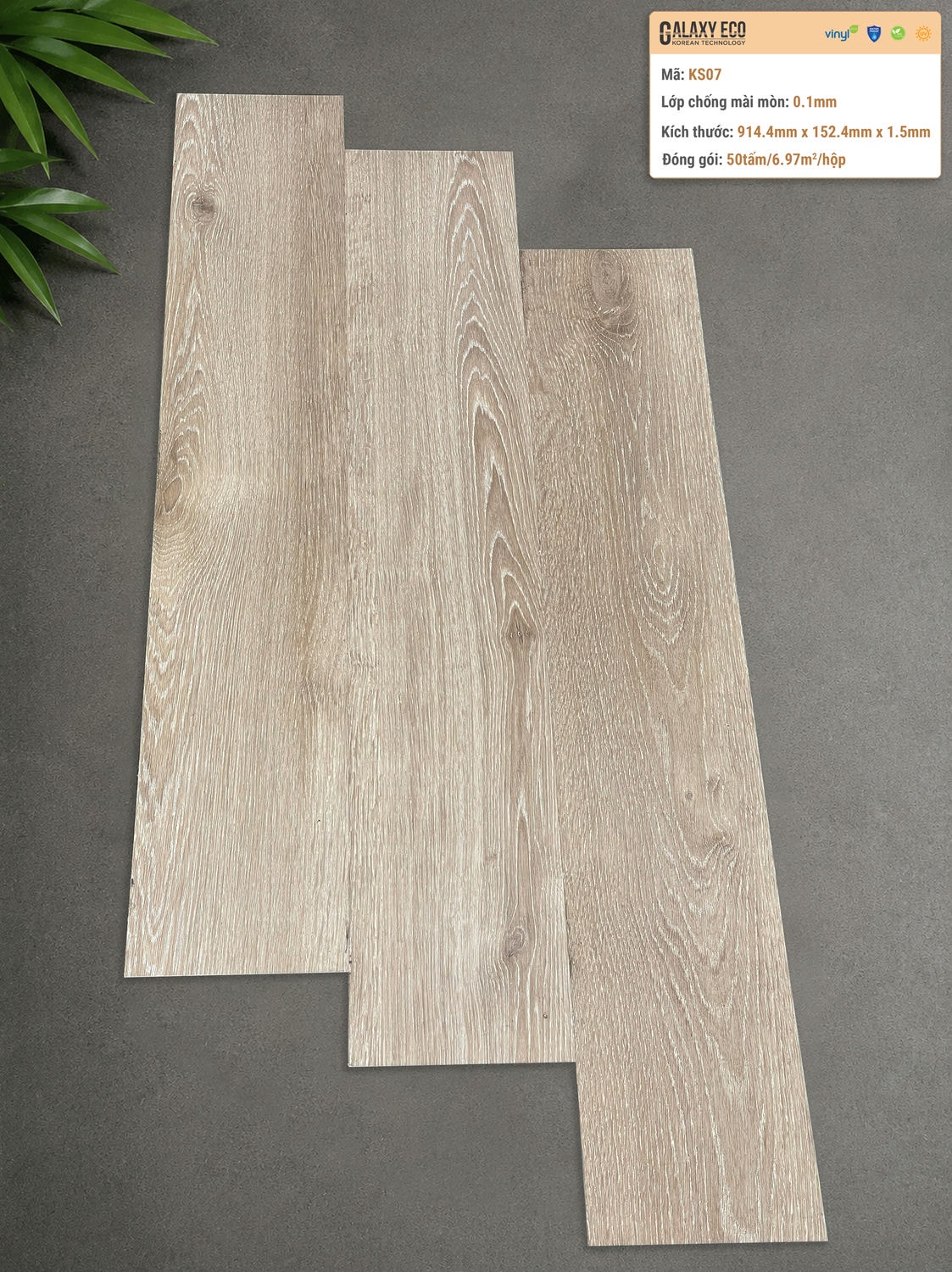 Galaxy Eco KS07 Peel & Stick Vinyl Flooring