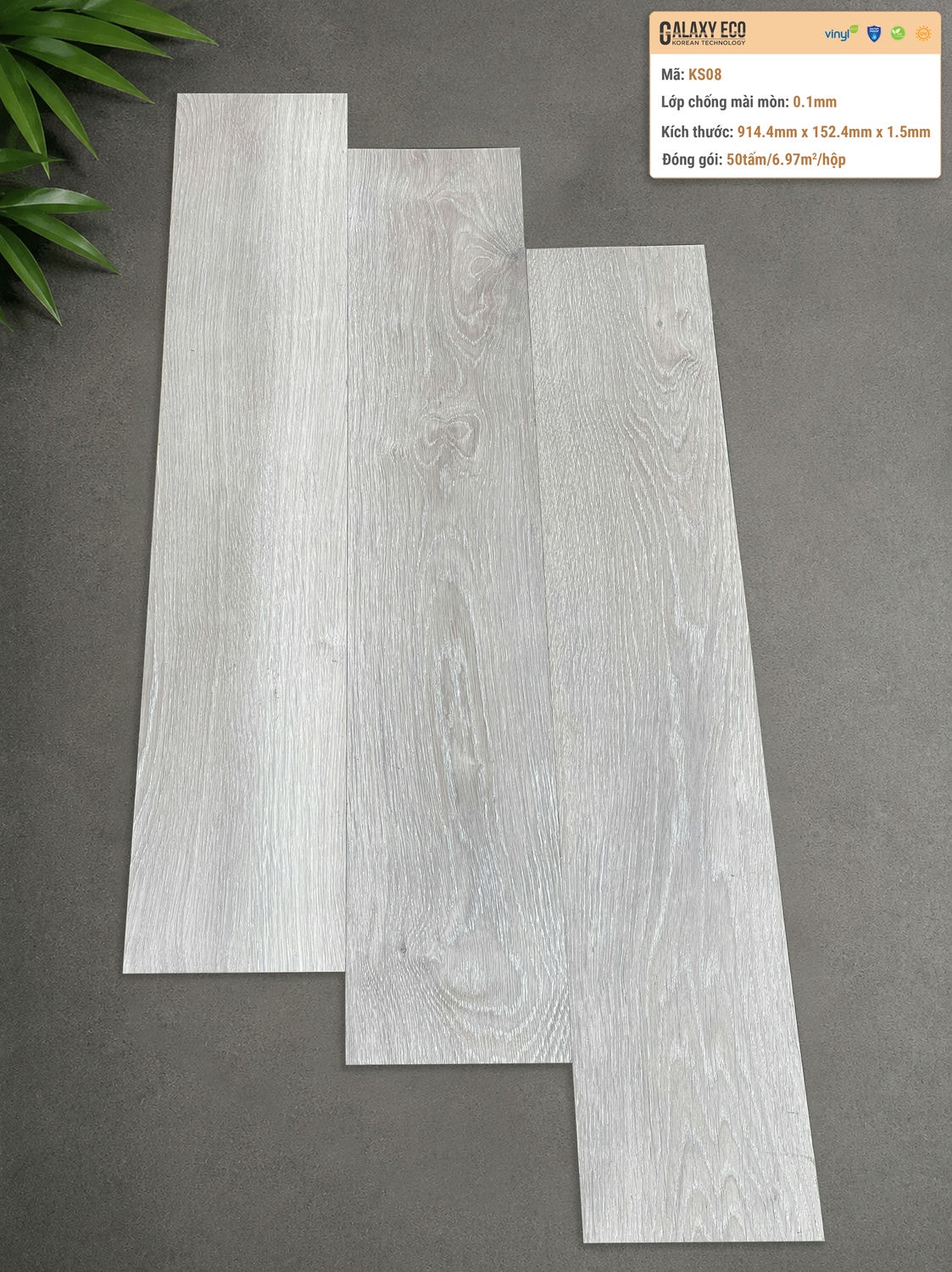 Galaxy Eco KS08 Peel & Stick Vinyl Flooring