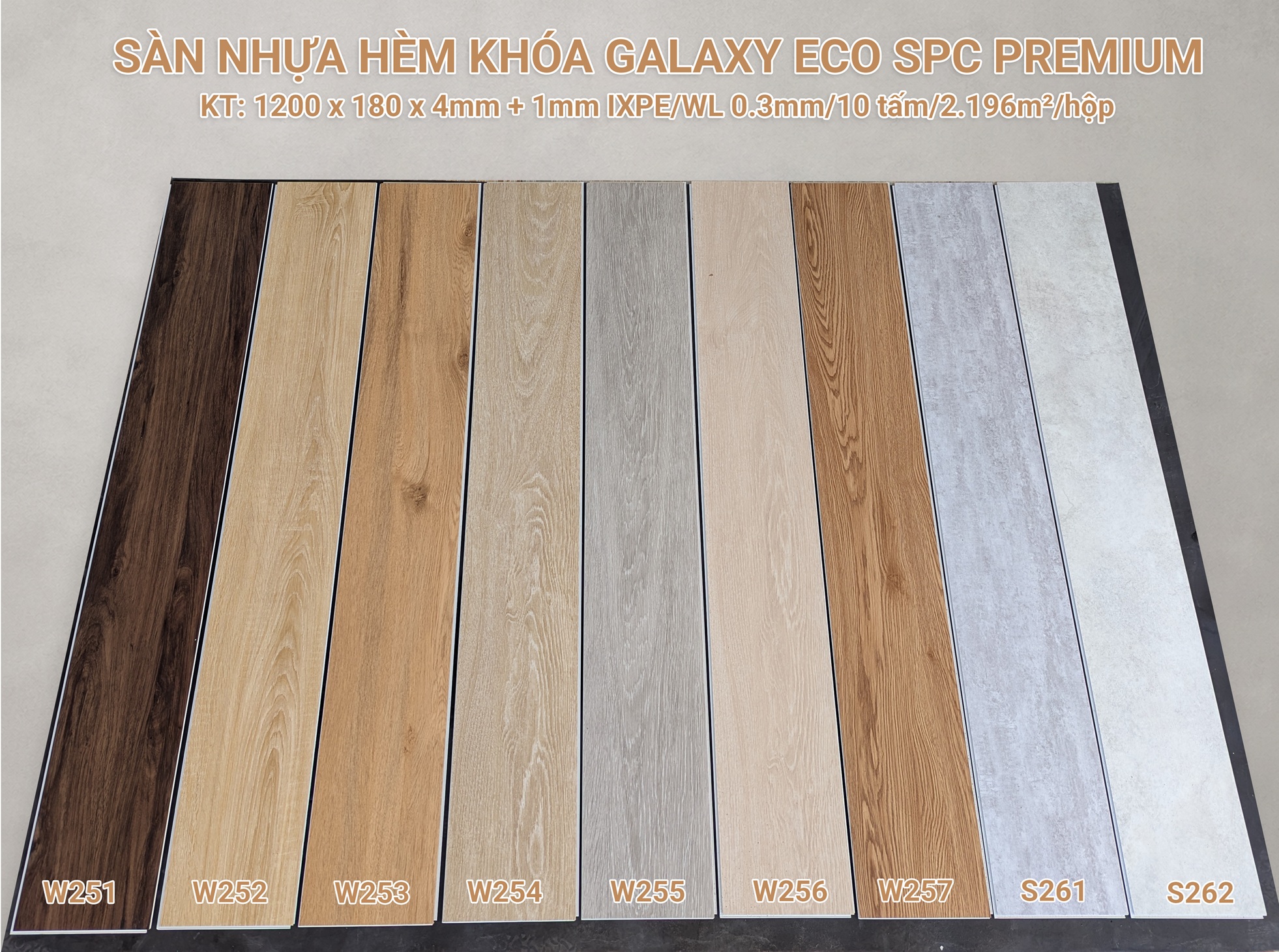 Sàn Nhựa Hèm Khóa Galaxy Eco Premium Cao Cấp Sàn Nhựa Hèm Khóa Galaxy Eco Premium Cao Cấp