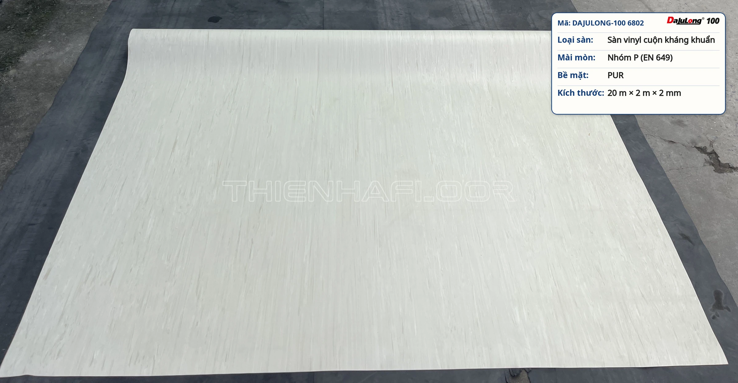 Sàn vinyl cuộn kháng khuẩn DaJuLong 100 6802 — ảnh 2