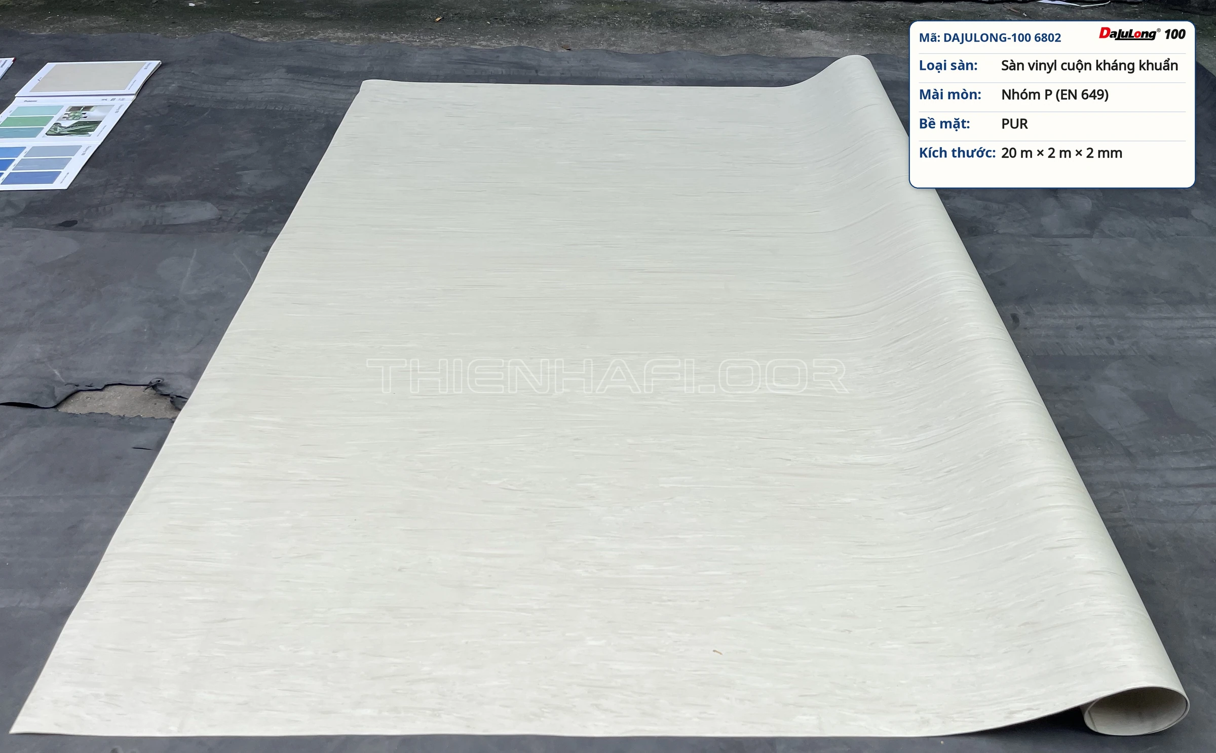 Sàn vinyl cuộn kháng khuẩn DaJuLong 100 6802 — ảnh 3