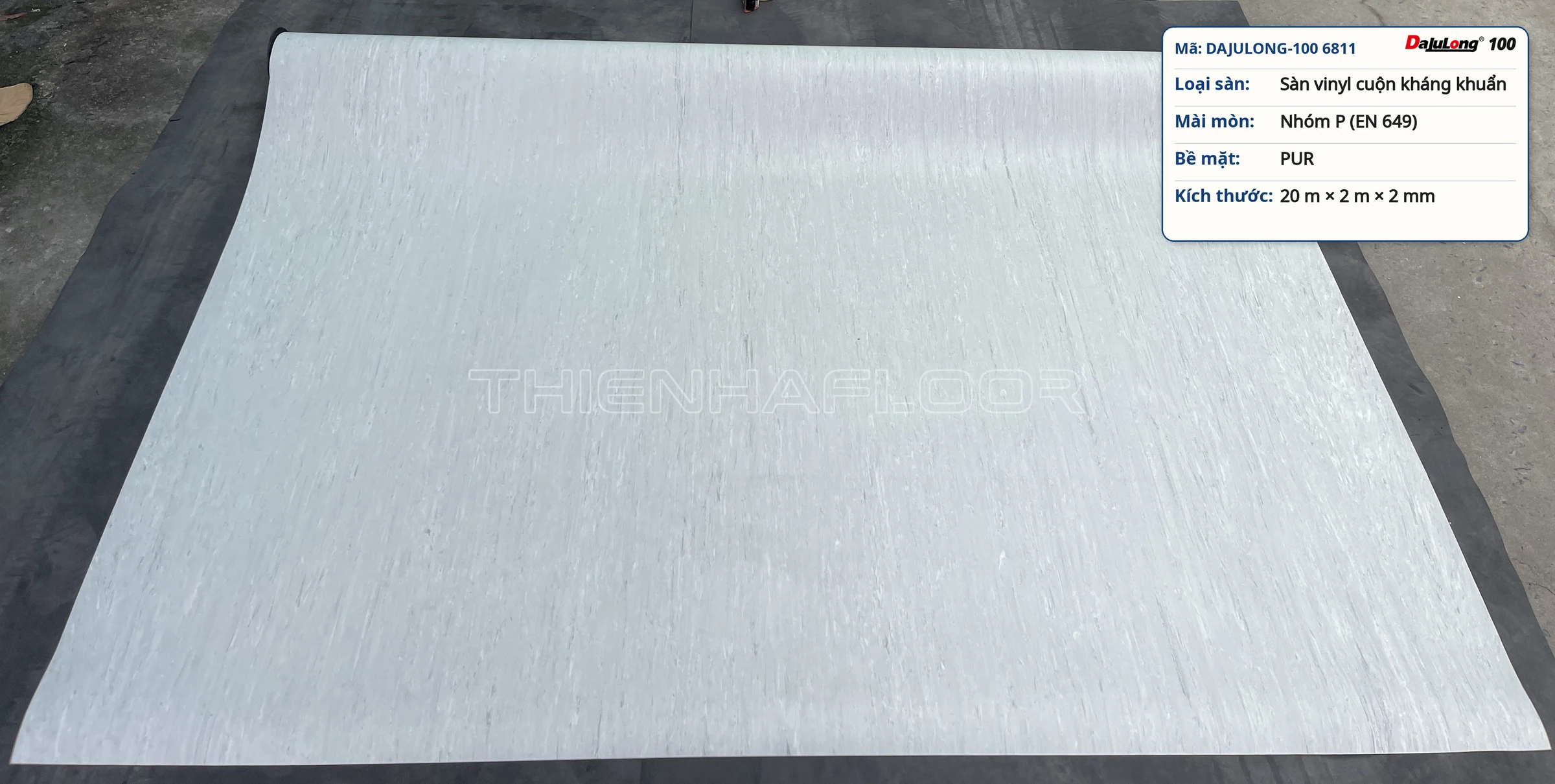 Sàn vinyl cuộn kháng khuẩn DaJuLong 100 6811 — ảnh 3