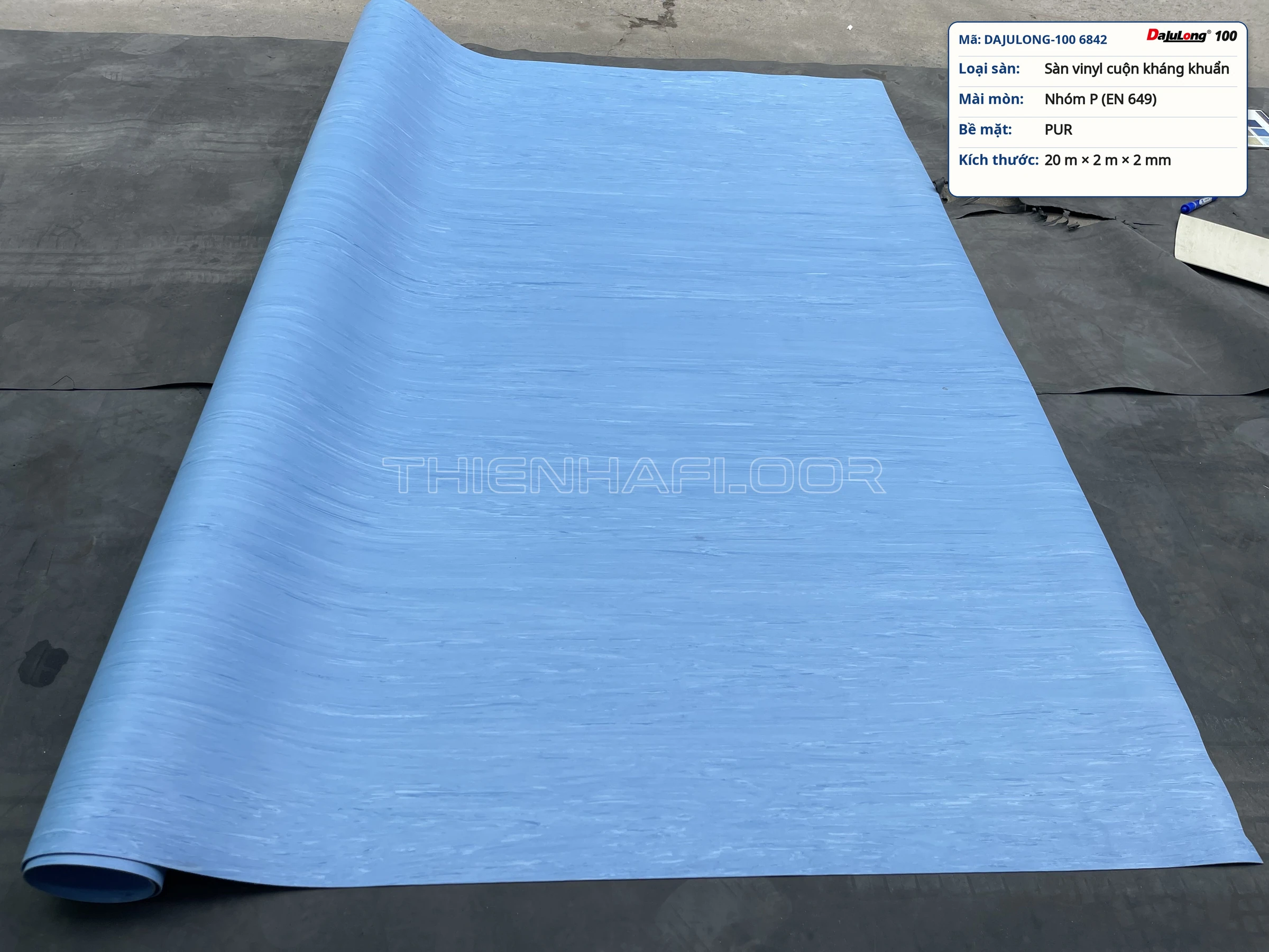 Sàn vinyl cuộn kháng khuẩn DaJuLong 100 6842 — ảnh 2