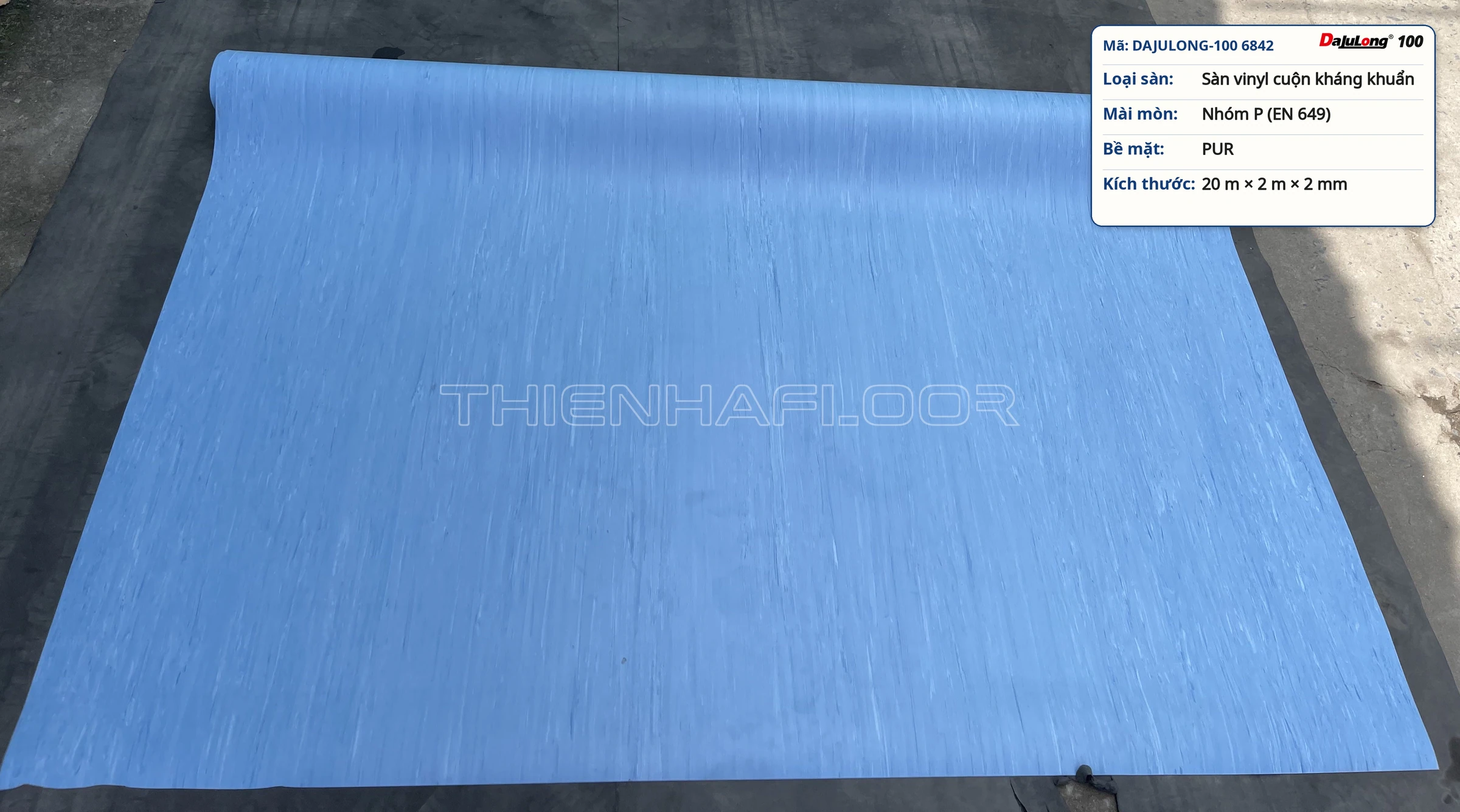 Sàn vinyl cuộn kháng khuẩn DaJuLong 100 6842 — ảnh 3
