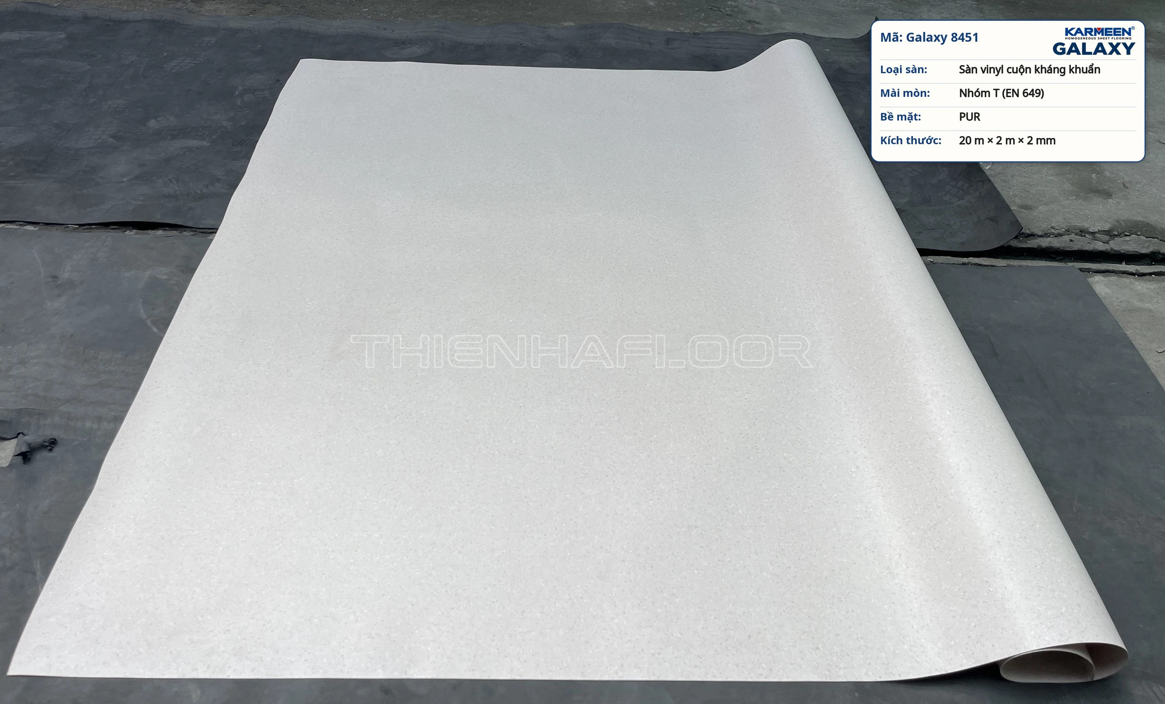 Sàn vinyl cuộn kháng khuẩn Karmeen Galaxy 8451 — ảnh 2