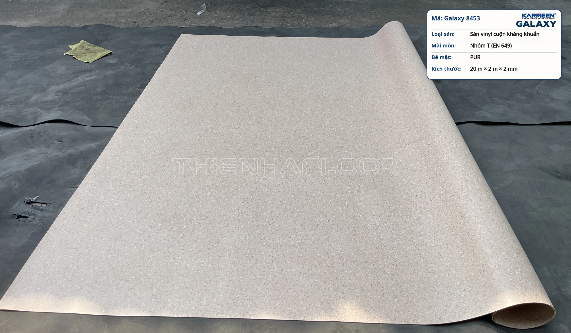 Sàn vinyl cuộn kháng khuẩn Karmeen Galaxy 8453 — ảnh 2