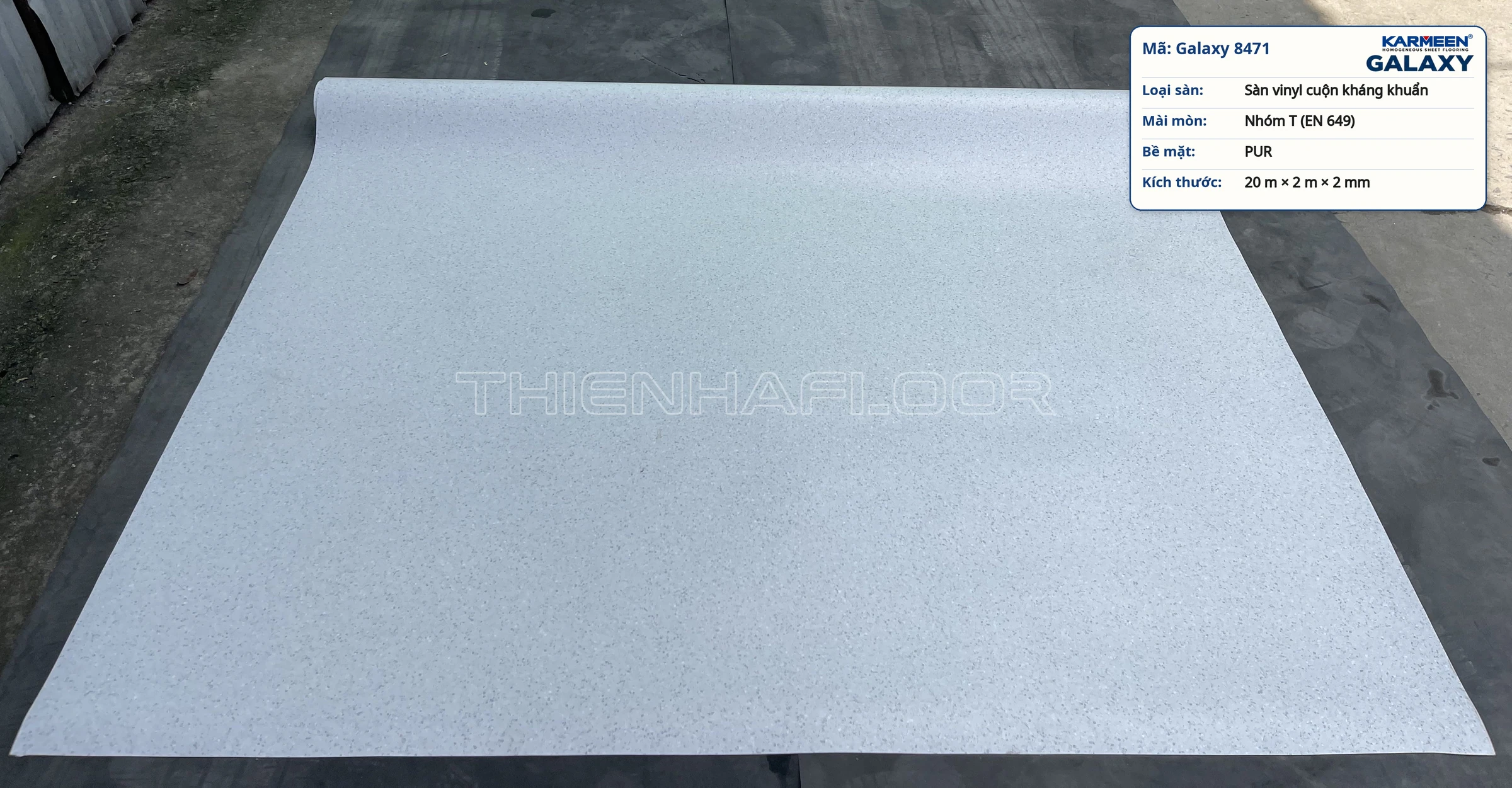 Sàn vinyl cuộn kháng khuẩn Karmeen Galaxy 8471