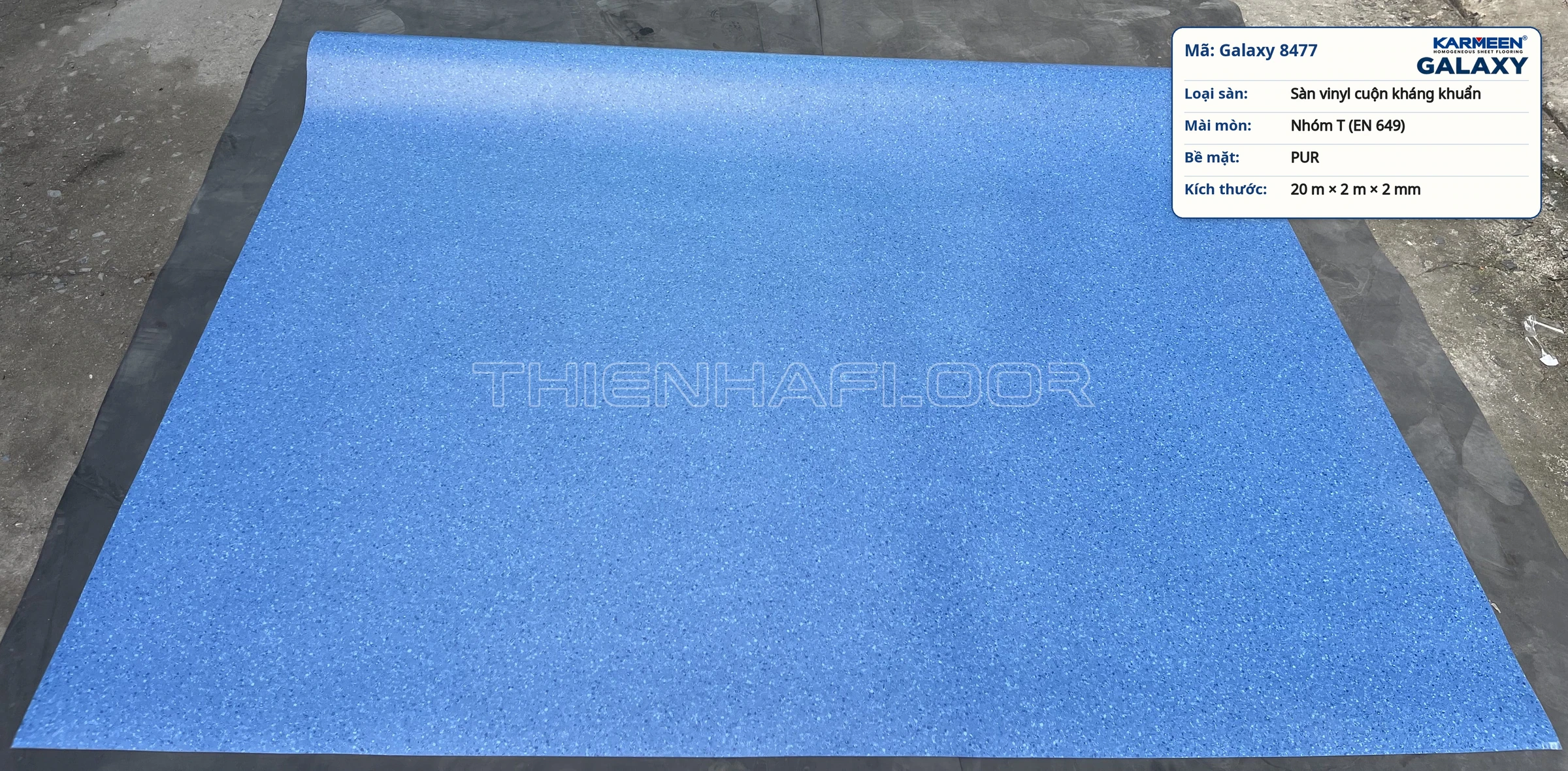 Sàn vinyl cuộn kháng khuẩn Karmeen Galaxy 8477 — ảnh 3